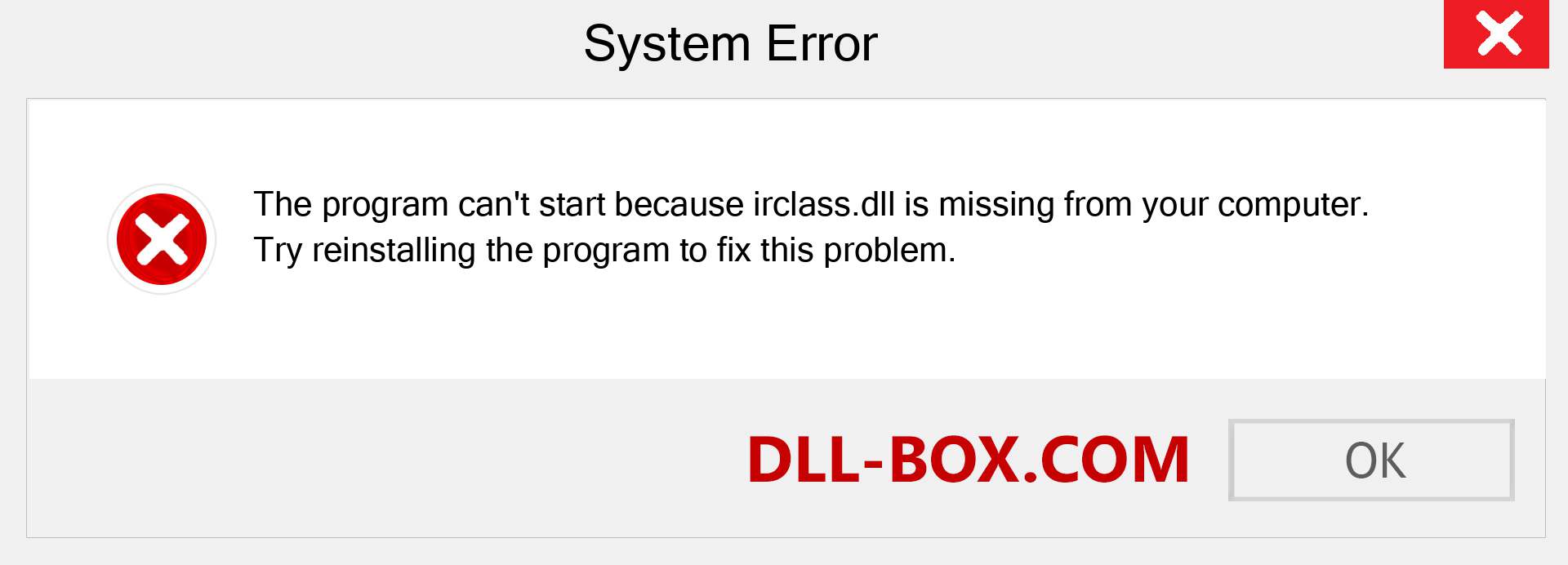  irclass.dll file is missing?. Download for Windows 7, 8, 10 - Fix  irclass dll Missing Error on Windows, photos, images