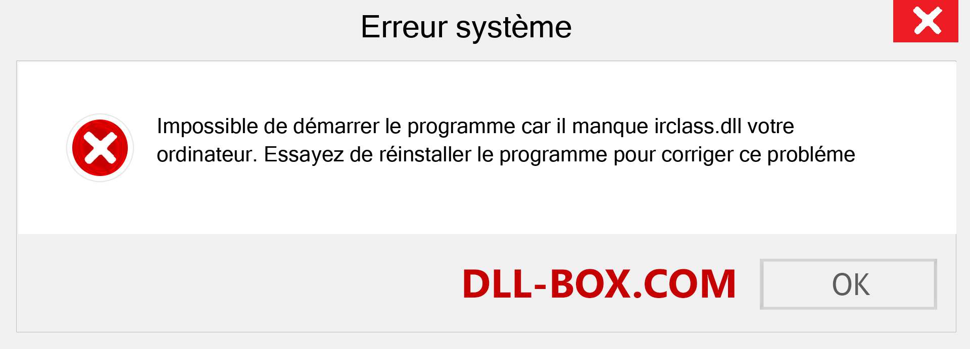 Le fichier irclass.dll est manquant ?. Télécharger pour Windows 7, 8, 10 - Correction de l'erreur manquante irclass dll sur Windows, photos, images